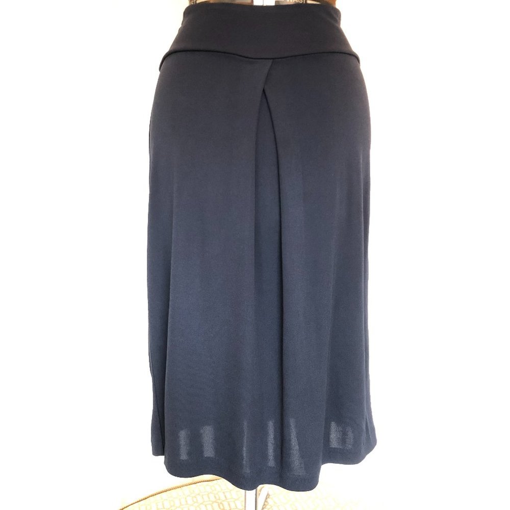 Navy Jersey Pull On Skirt